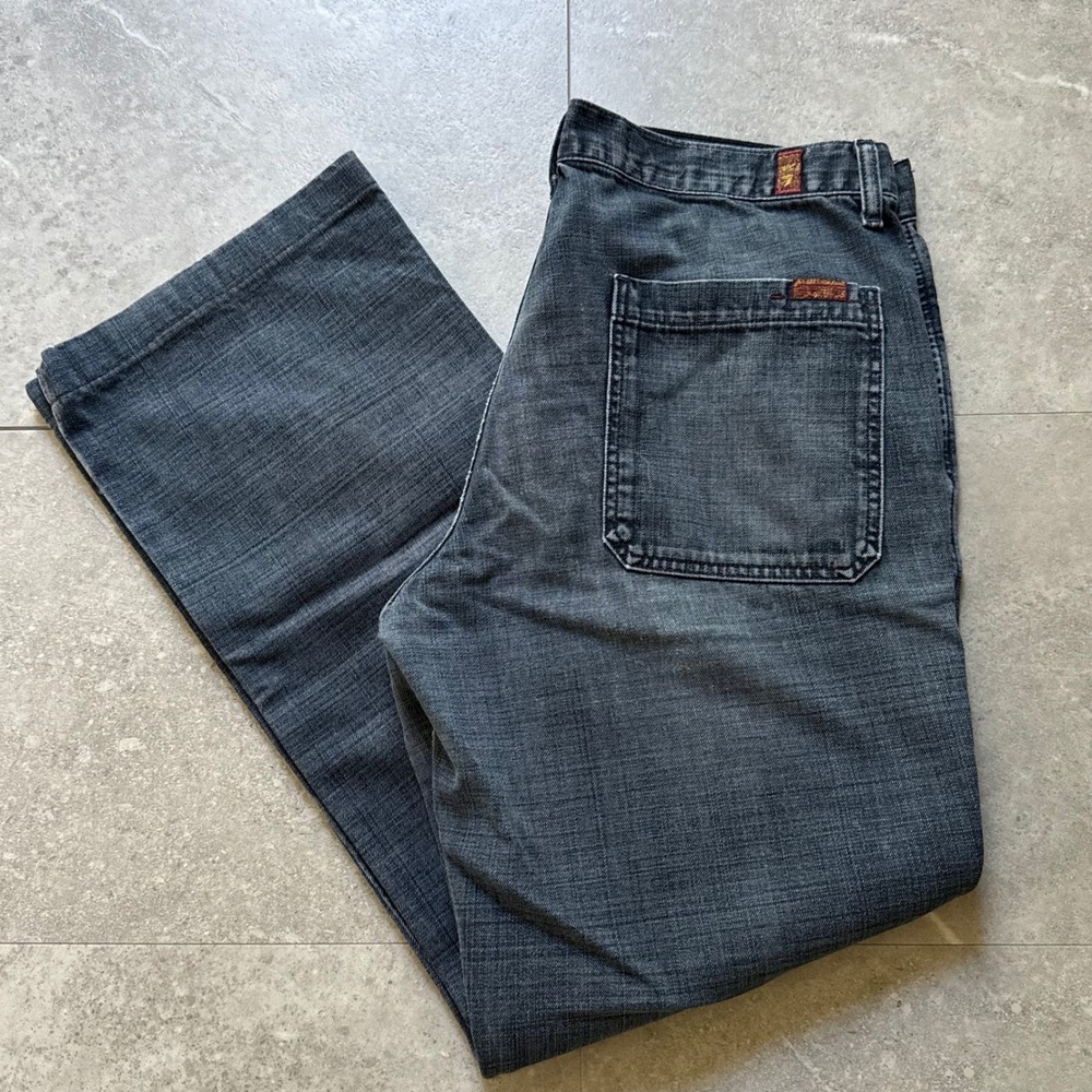 Vintage 7 For All Mankind Relaxed Straight Leg Jeans Size 36